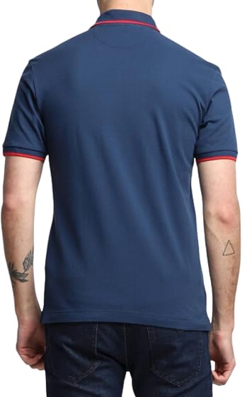 La Martina Blue Cotton Polo Men's Shirt