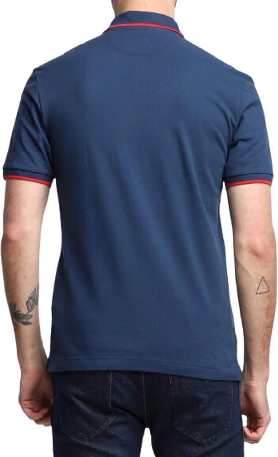 La Martina Blue Cotton Polo Men's Shirt