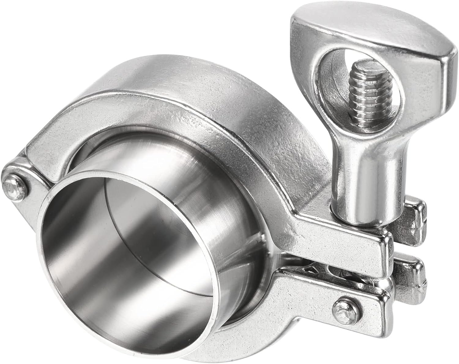 PATIKIL 1.5" Vacuum Clamp Adapter Pipe Fitting Set, 304 Stainless Steel Single Pin