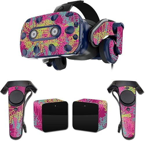 MightySkins Skin compatible con HTC Vive Pro VR Headset Magenta Summer Funda protectora de vinilo duradera, única y duradera, fácil de aplicar,
