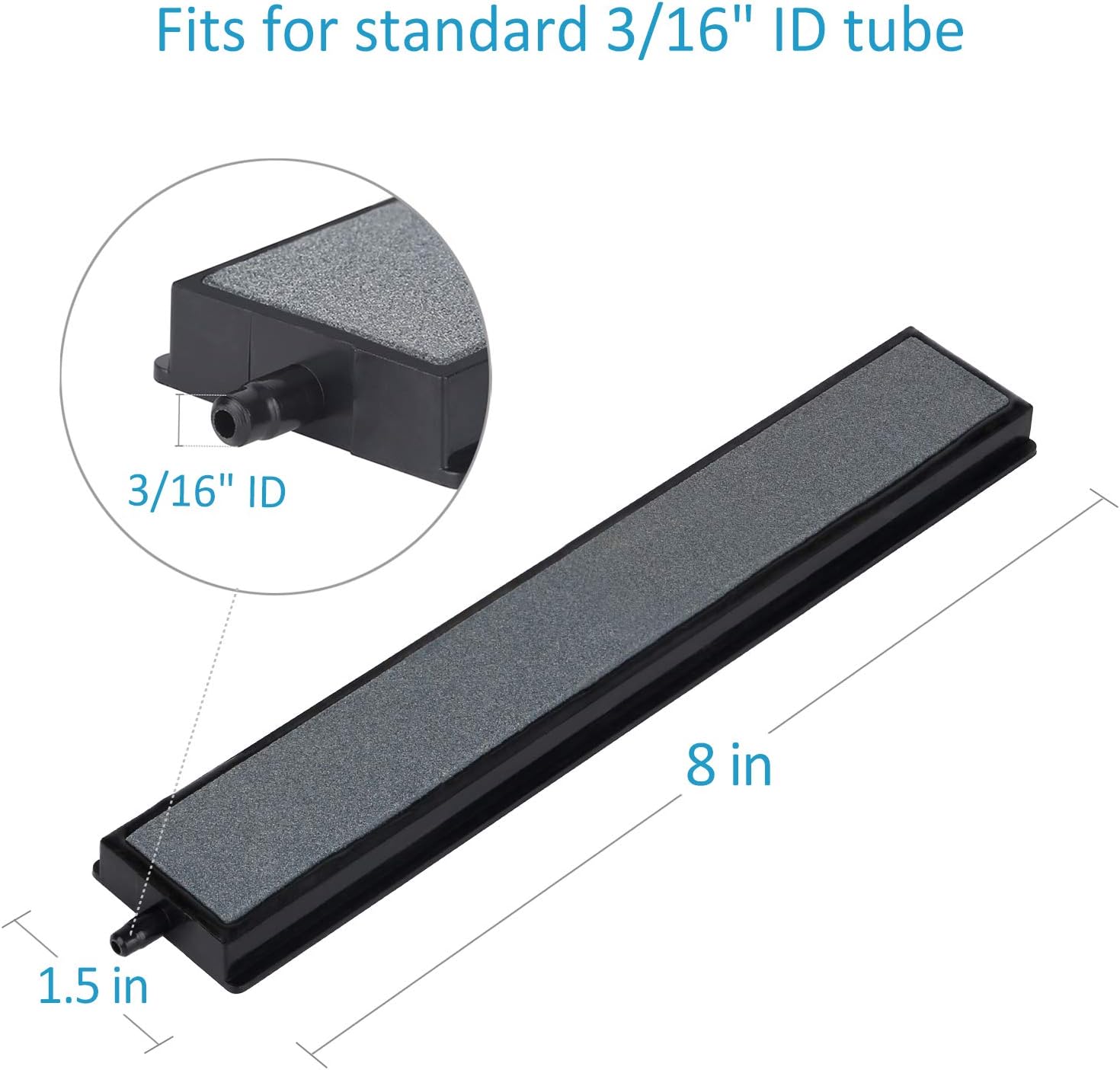 Pawfly 8 Inch Air Stone Grey Mineral Bubble Stone Bar Diffuser Bubbler Airstones for Air Pump, Aquarium, and Fish Tank : Pet Supplies