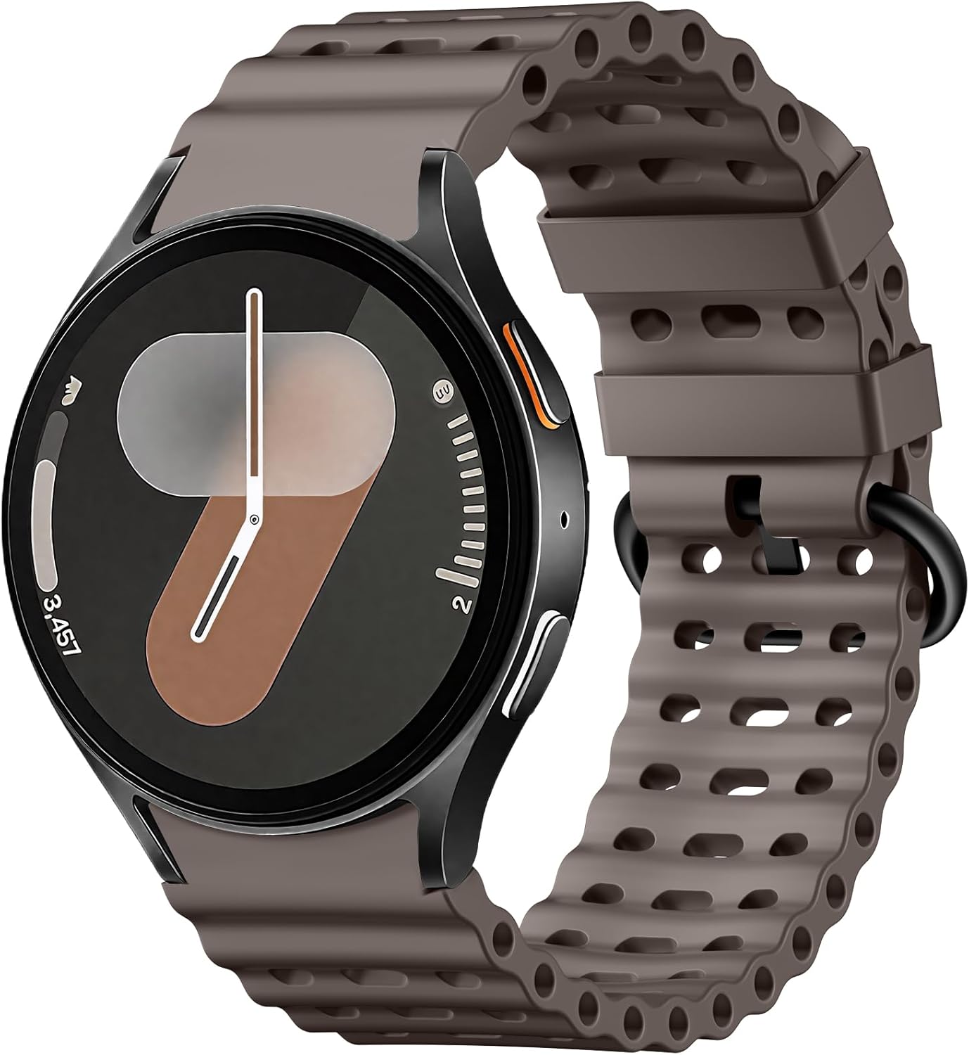 Sport Band for Samsung Galaxy Watch 7 5 4 6 FE 44mm 40mm/for Galaxy Watch 6/4 Classic 47mm 43mm 46mm 42mm/Watch 5 Pro 45mm, No Gap Breathable Soft Silicone Strap 20mm Replacement Men Women, OliveGray