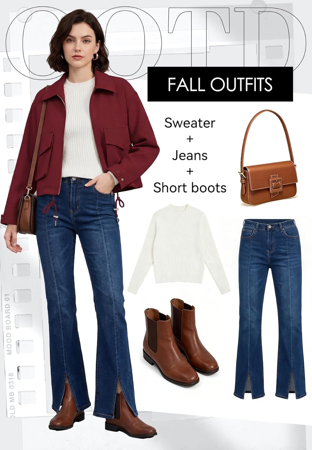 Zando Lightweight Bomber Jacket Women 2026 - Casual Cropped jacket women Long Sleeve Zip Up Short Utility Coat with Pockets - Image 2