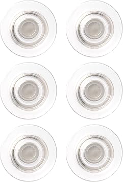 Quartet Strong Magnets for White Boards, Rare Earth Magnet for Glass Whiteboards, Clear, 6 Pack 85391