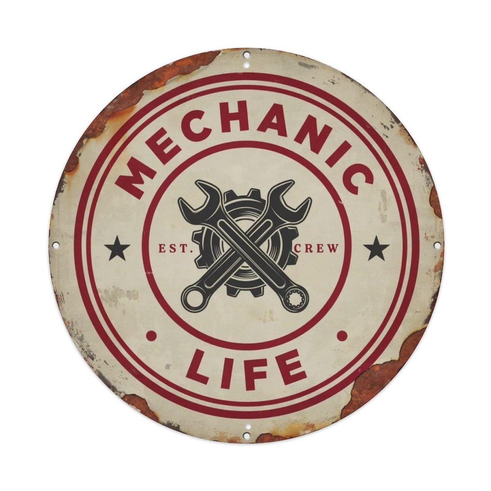 Mechanic Life Industrial Metal Tin Sign Plaque
