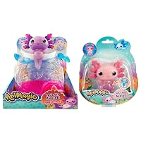 Animagic - Set 1 Acquario Axolotl Viola + 1 Axolotl Rosa - Animale Domestico Elettronico e Luminoso