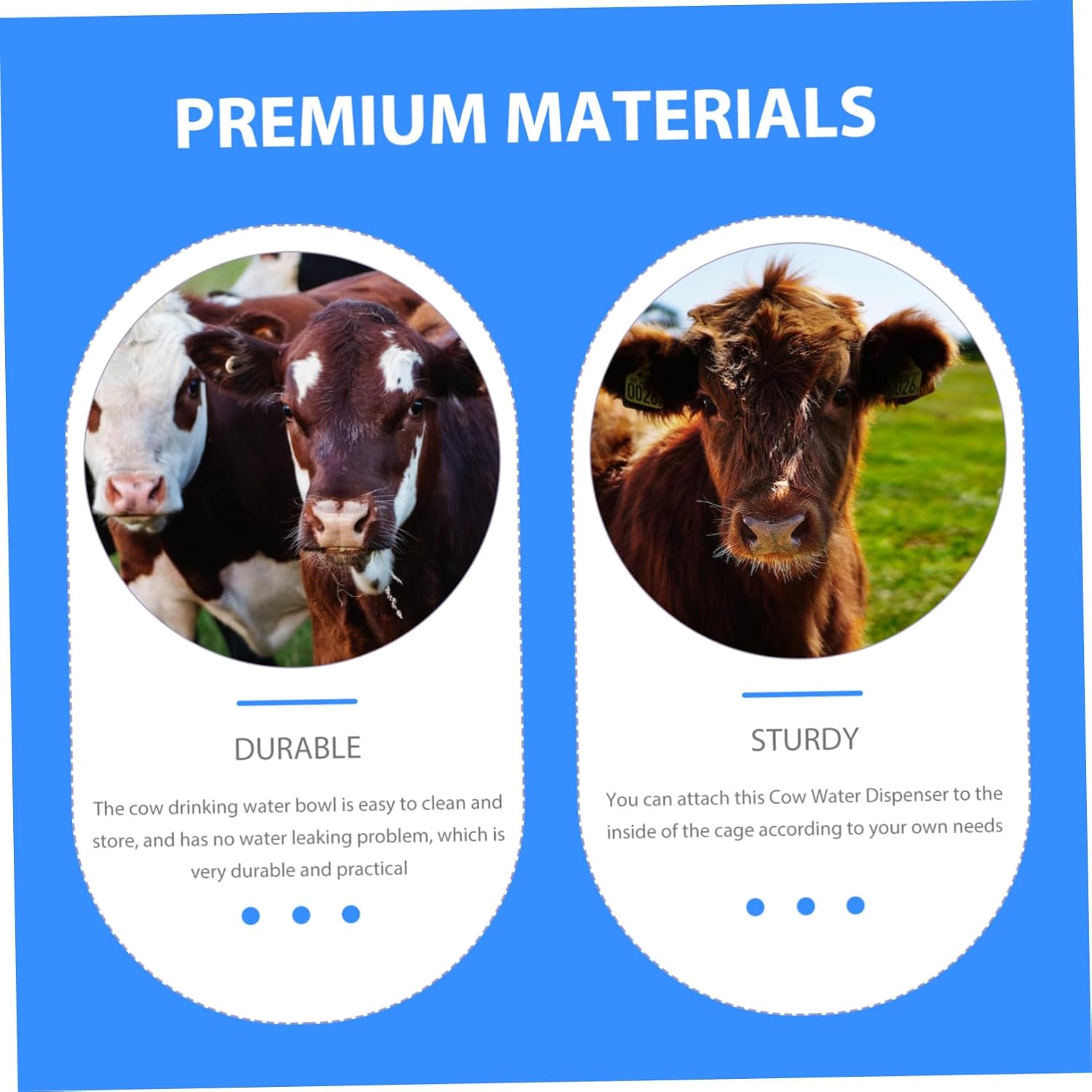 GALPADA Automatic Cow Water Feeder Stainless Steel Bowl Large Livestock Drinking Dispenser for Farm Sturdy Watering System for Cattle and Poultry