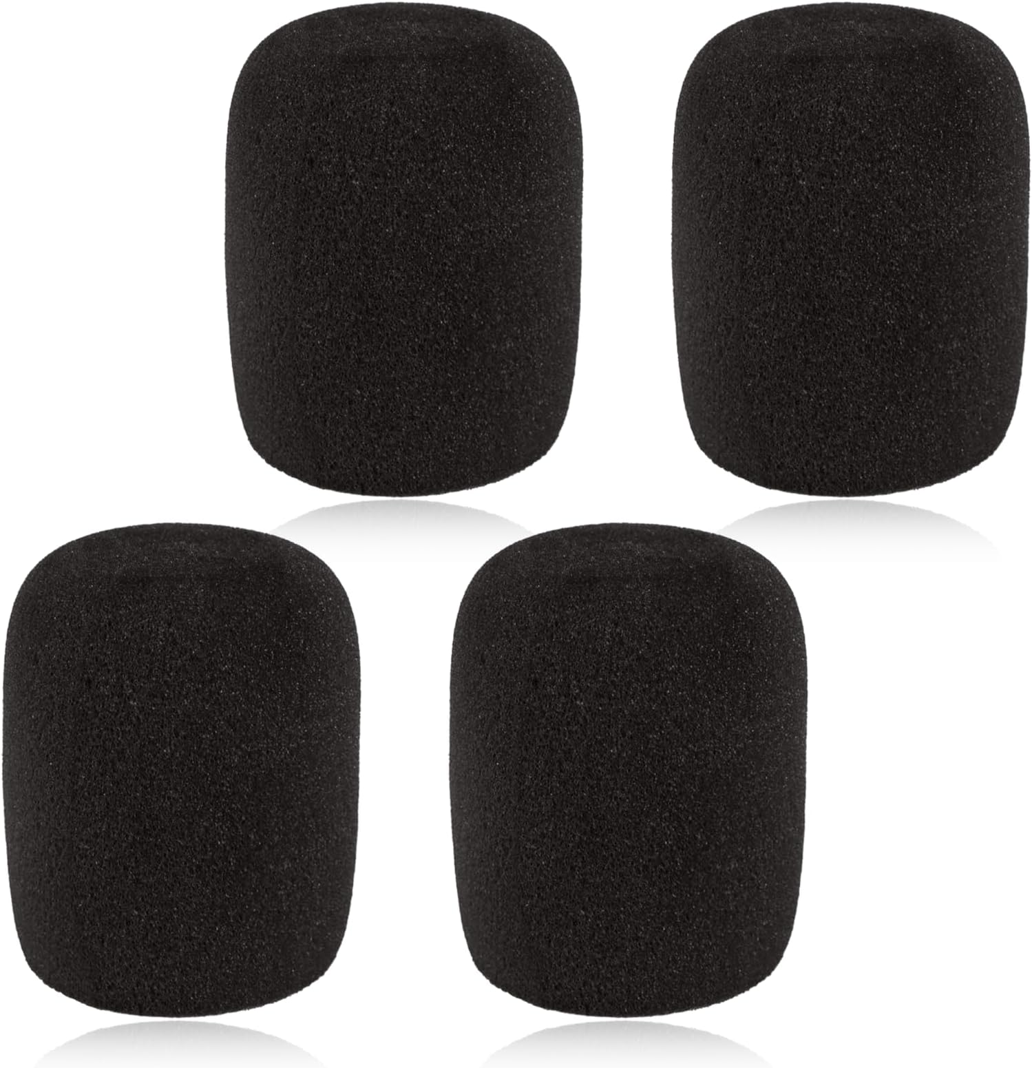 4 Pack Microphones Cover Soft Foam Mic Covers Microphone Foam Covers Microphone Windscreen Protection for Most Standard Handheld Microphones