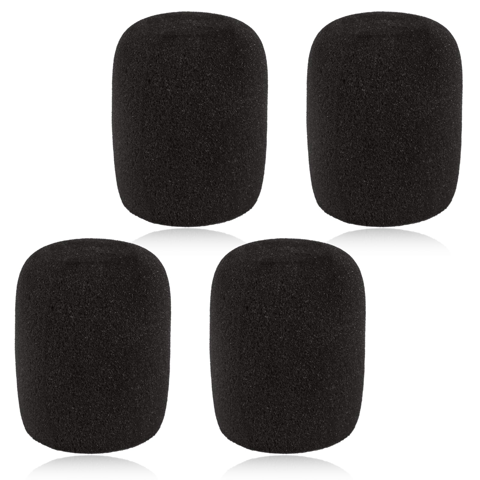 4 Pack Microphones Cover Soft Foam Mic Covers Microphone Foam Covers Microphone Windscreen Protection for Most Standard Handheld Microphones