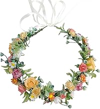 Ladies' Flower Crown Headpiece - Rose Pattern Flower Crown Headband, For Festivals, Weddings, Parties, Bohemian Fashion Accessories