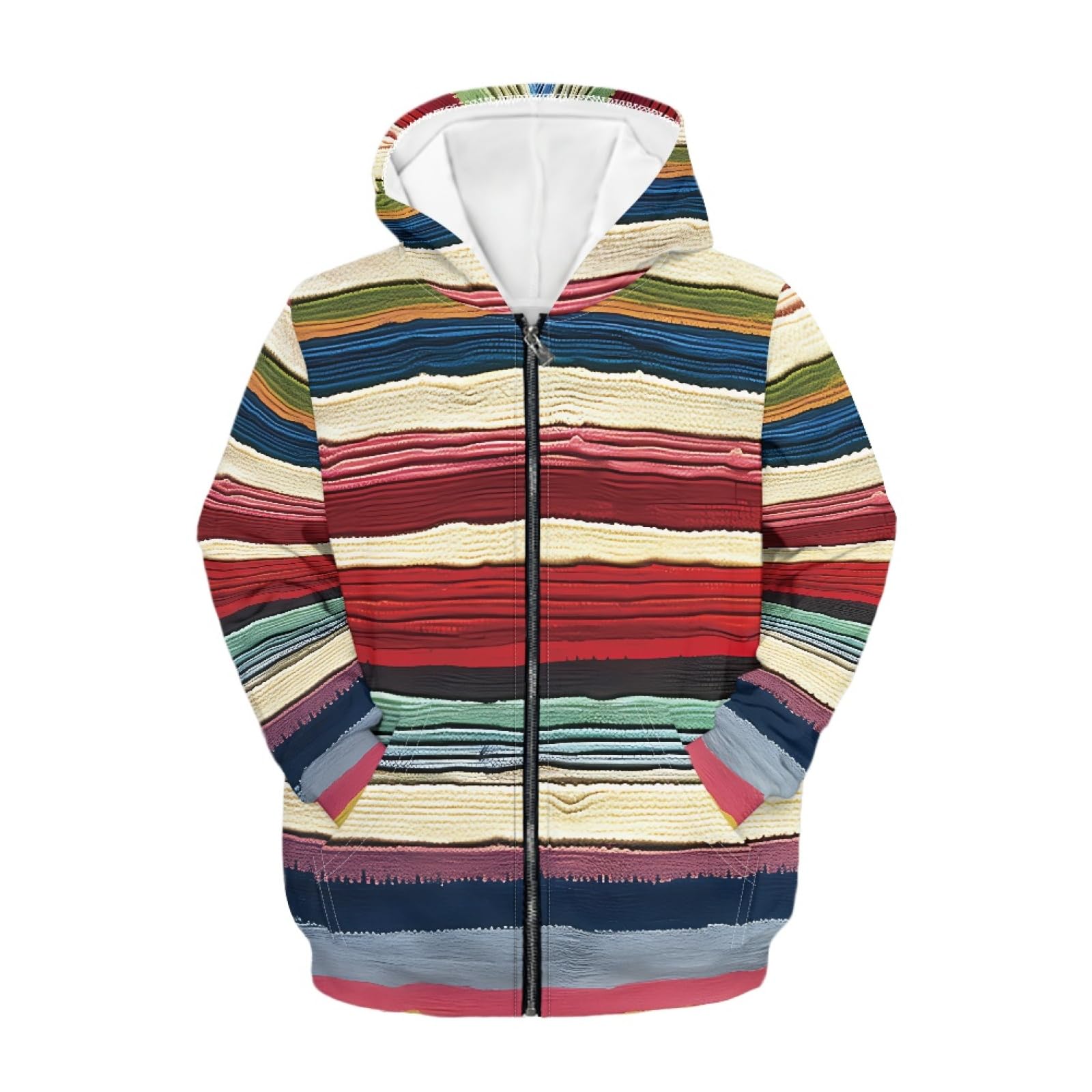 Amzbeauty Chaqueta clásica con capucha y cremallera completa para niños y niñas, abrigo cálido de manga larga de polietileno con capucha