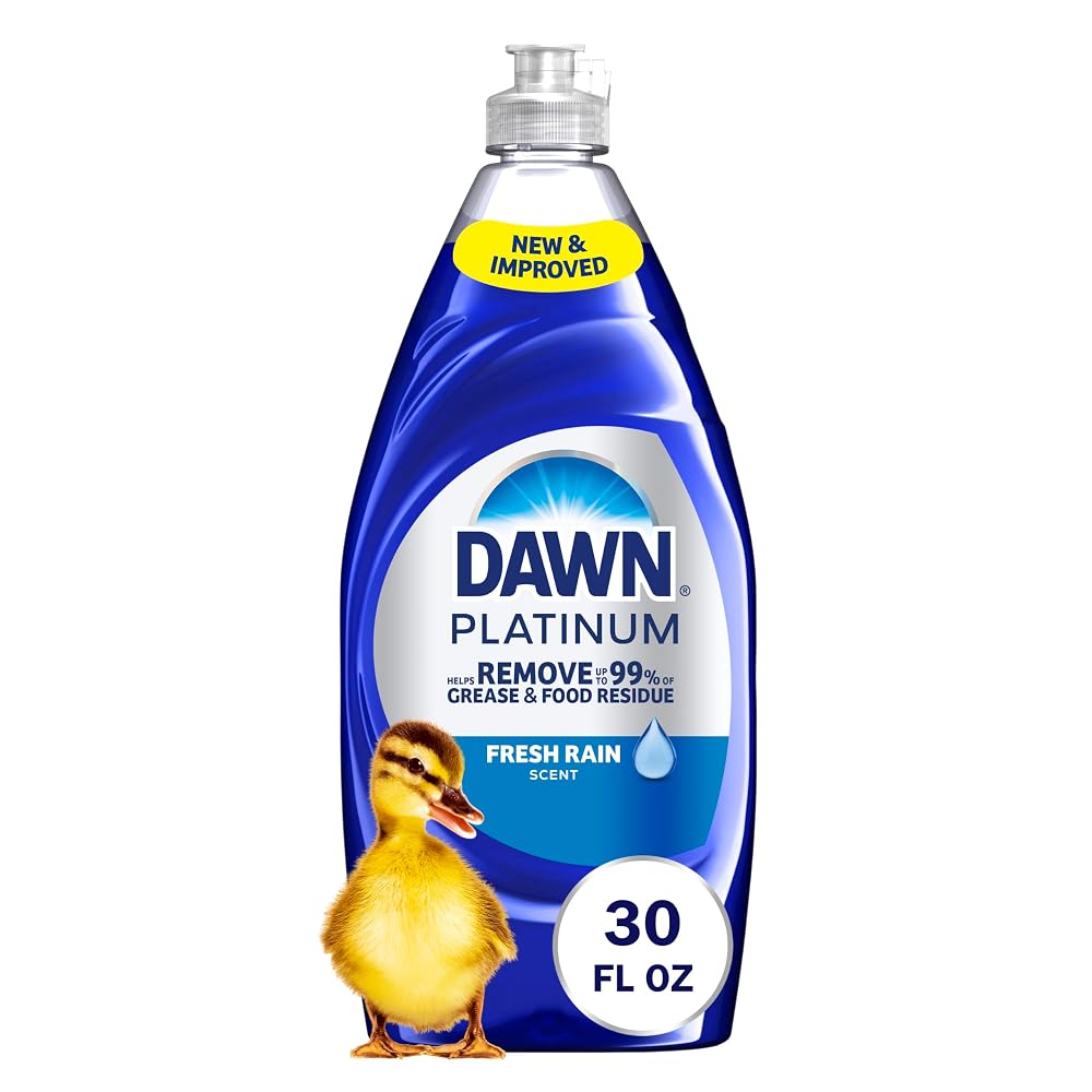 Dawn Platinum Dish Soap Fresh Rain Scent Liquid Dishwashing Detergent — 30 oz