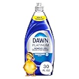 Dawn Platinum Dish Soap Fresh Rain Scent Liquid Dishwashing Detergent, Powerful Dawn Dish Soap for Tough Grease Removal, 30 oz