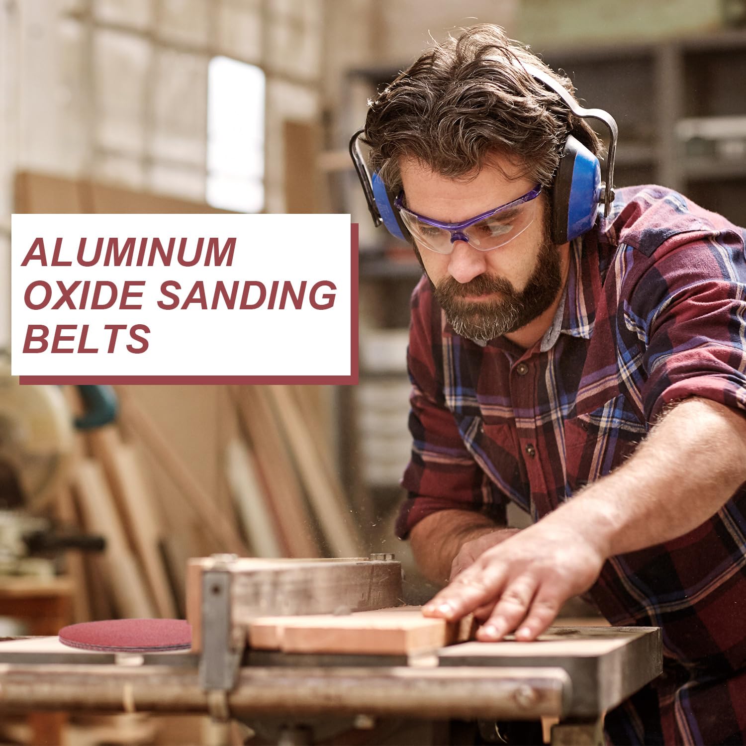 Las bandas de lijado de óxido de aluminio incluyen 4 correas de lijado de 36 pulgadas (grano 80/120/150/240/400) y disco de lijado de óxido de aluminio autoadhesivo de 6 pulgadas sin agujeros (66)