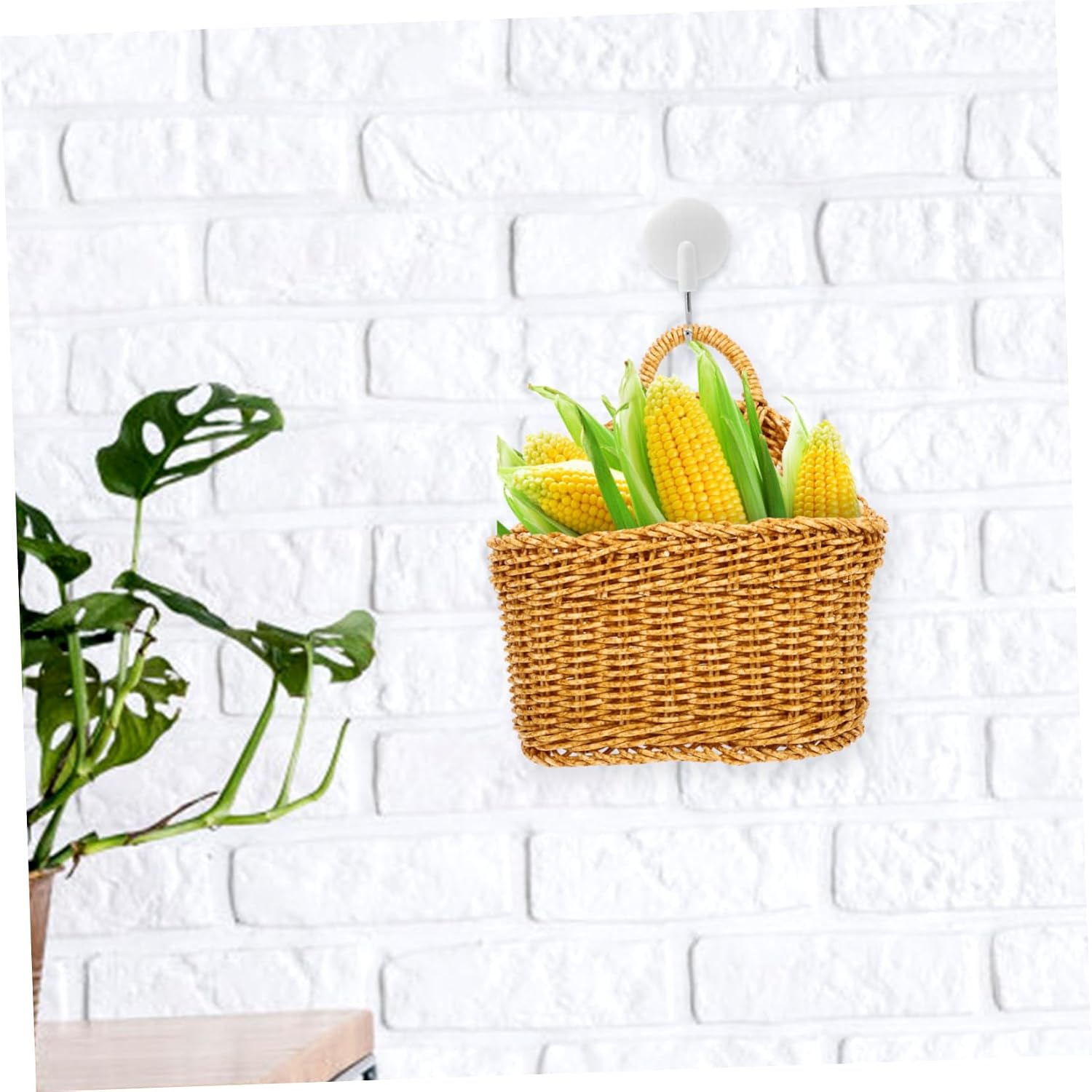 Hanging Wall Basket for Kitchen Storage Plastic Easy Hanging