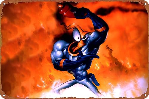 Earthworm Jim Game - Cartel de metal retro para decoración de pared para el hogar, calle, puerta, bares, club
