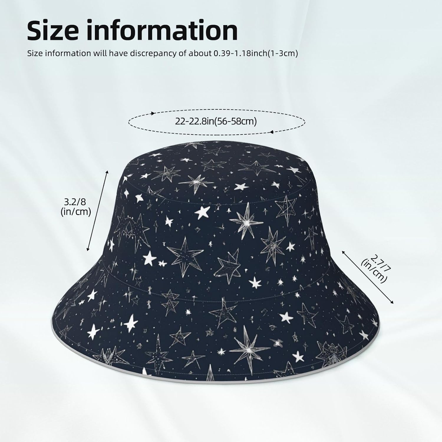 (Glow in The Dark) Reflective Reversible Bucket Hat Foldable Breathable Stylish Two-Way Wear for Outdoor Travel Daily Activities