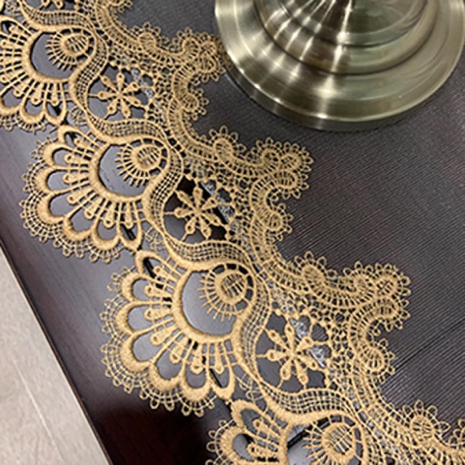 テーブルランナー 花柄エレガント 刺繍 180cm/200cm/220cm/240cm(tru