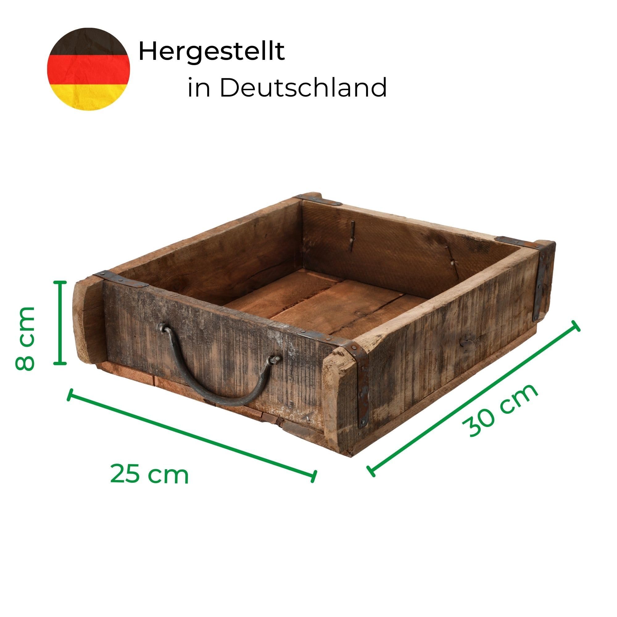 Novaliv 6X Holzkiste Vintage 30 x 25 x 8 cm Alte Ziegelform Holz Groß Allzweckkiste aus recyceltem Altholz Jede Form EIN Unikat ? Vintage Kiste Deko