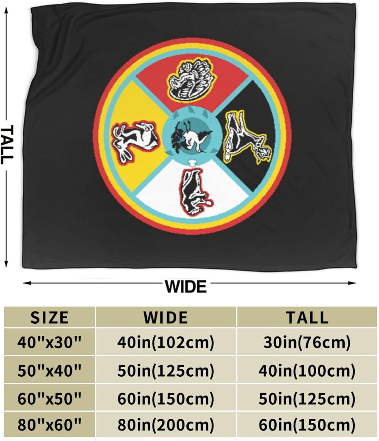 Flag of The Sault Ste Marie Tribe of Chippewa Indians of Michigan Throw Blanket for Couch Bed Sofa Super Soft Cozy Blankets 80"x60" Textured Flannel Throw Blanket