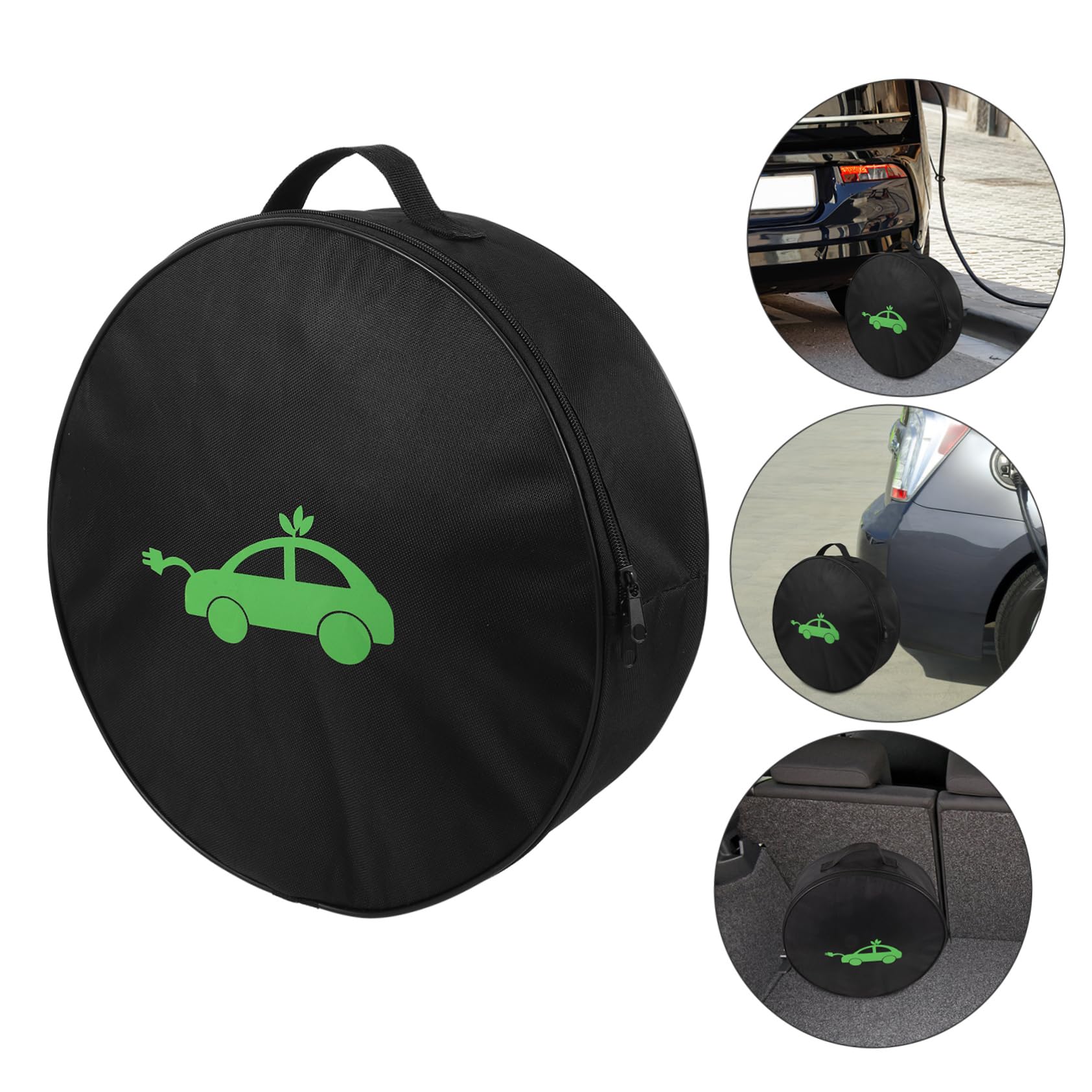 Luxshiny Estuche Organizador para Cargador De Vehículos Eléctricos Portátil y Resistente, Bolsa Redonda y Antichoque para Cables De Carga Ev, Adecuado para Viaje y Uso En Coche