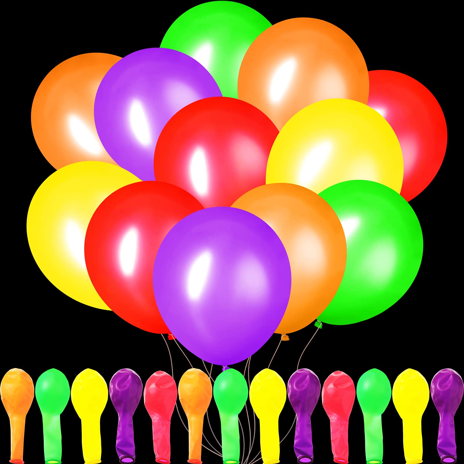 Buy 25 Pieces Neon Party Balloon 10 Inch Black Light Party Balloon Neon
