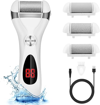 Electric Foot Callus Remover Kit, Elmchee Rechargeable Callous removers 3