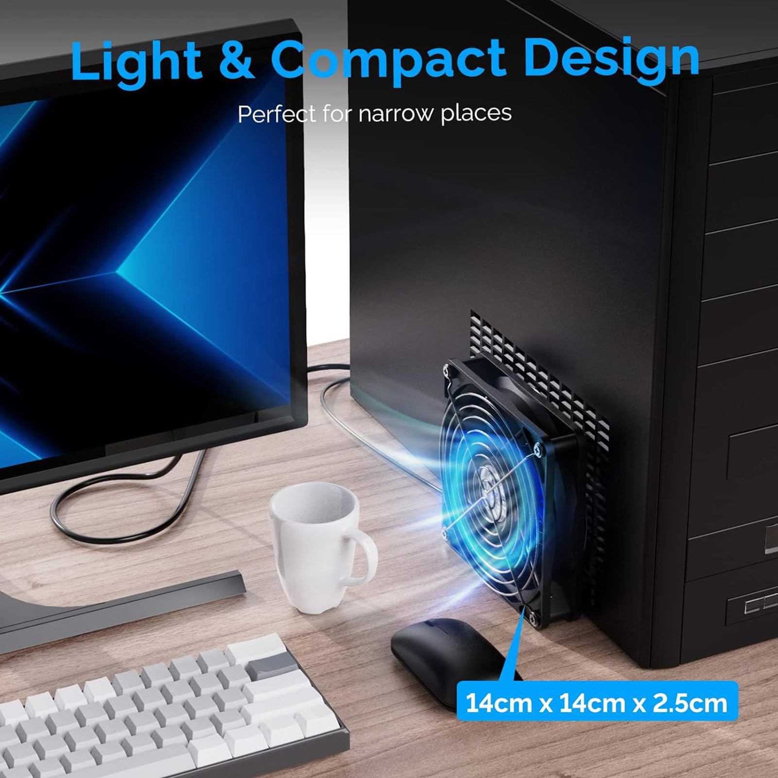 Ventola Di Raffreddamento Per PC - Ventola Del Router USB Portatile, Dispositivo Di Raffreddamento Alimentato USB | Laptop Per Box Televisivi Router Di Gabinetto, Ventilatori Mini Ventilatori Ad Alta