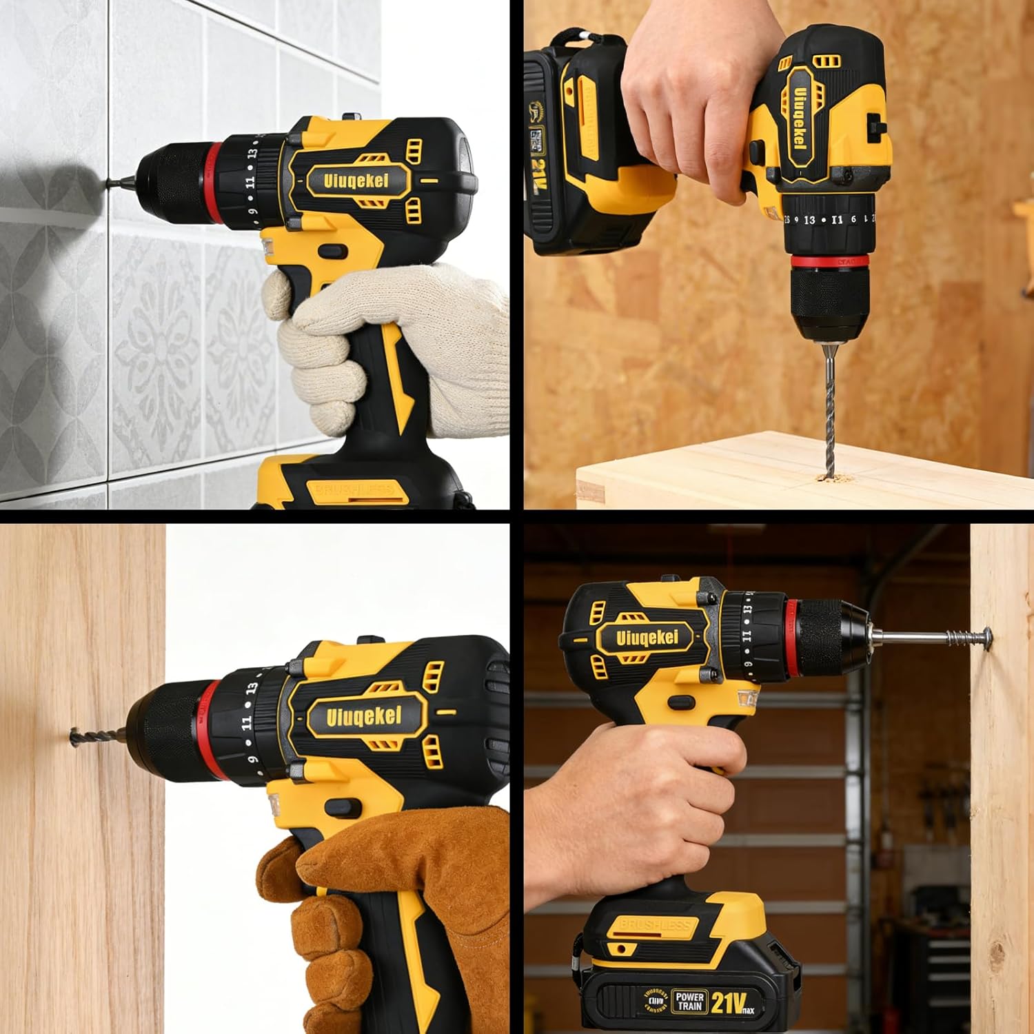 Brushless Cordless Drill Driver Kit, 575 In-lbs High Torque, 2 Batteries, 25+1 Clutch, 2-Speed Power Drill for Wood & Metal