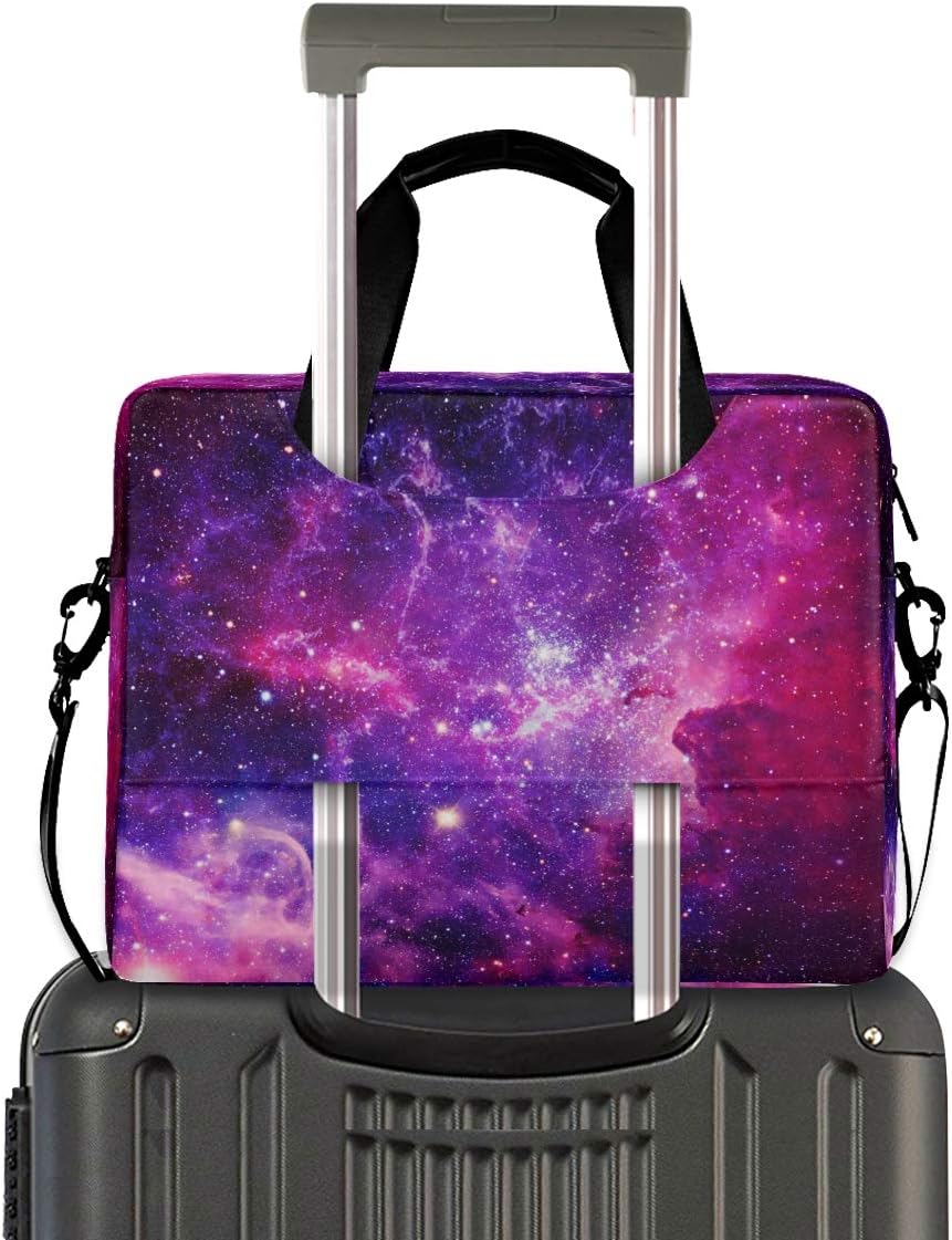 Laptop Bag Galaxy Nebula Space Laptop Sleeves Case for 13 14 15.6 Inch Computer Tablet Briefcases Carrying Case Shoulder Bag for Work