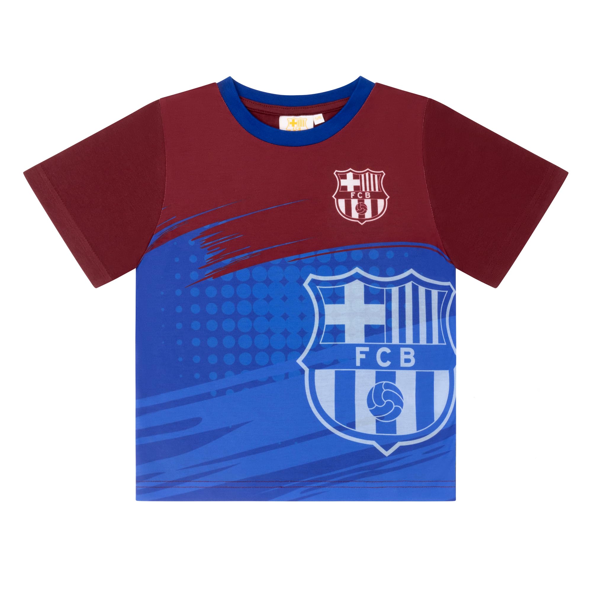 Barcelona FC Pijama de Manga Corta para Niños - 7-8 Años: 128cm