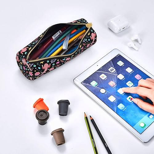 Miniatura 6 de Bolsa de maquillaje simple de lona Bolsa de soporte de pluma Bolsa de almacenamiento de oficina, Axolotl