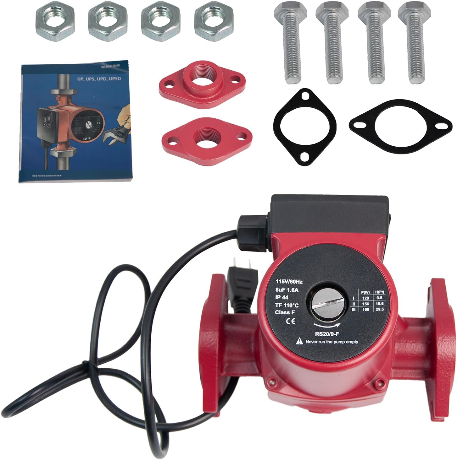 52722512 UPS26-99FC Water Circulator Pump 115V 1/6HP 3-Speed Efficiency for Hydronic and Radiant Heating, Hydronic Heating, Fan Coil Heating Solar and Other System Types