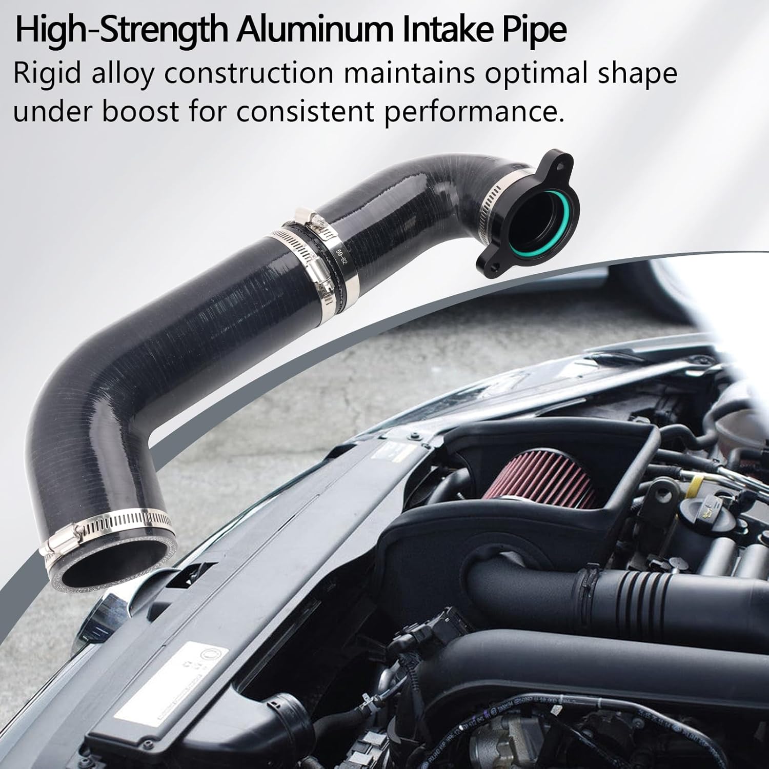 Turbo Intake Pipe Compatible with Audi A3 8V VW Golf MK7 Passat Jetta EA211 1.2/1.4 TSI Aluminum Turbo Inlet Pipe with Silicone Hoses