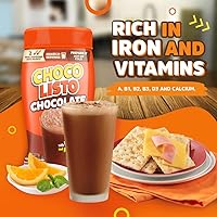 Vista 5 de Chocolisto - Bebida instantánea de chocolate, bebida nutritiva con vitaminas y minerales, 10.5 onzas, paquete de 1.