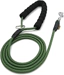 Dog Leash, Braided Rope Traction – Walking Training Lead for Small Dogs ((1/3") x 6FT, Dark Green)