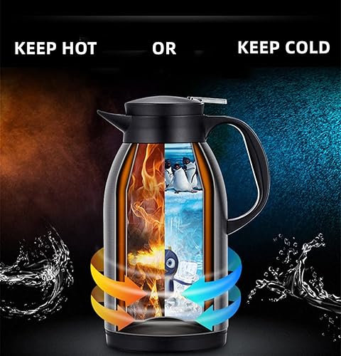 Miniatura 3 de WJHSPbwh Carafe for Hot Liquids Thermal Insulation Pot Portable Heat Kettle Coffee Tea Vacuum Flasks Smart Thermos Bot Termos para Cafe Color