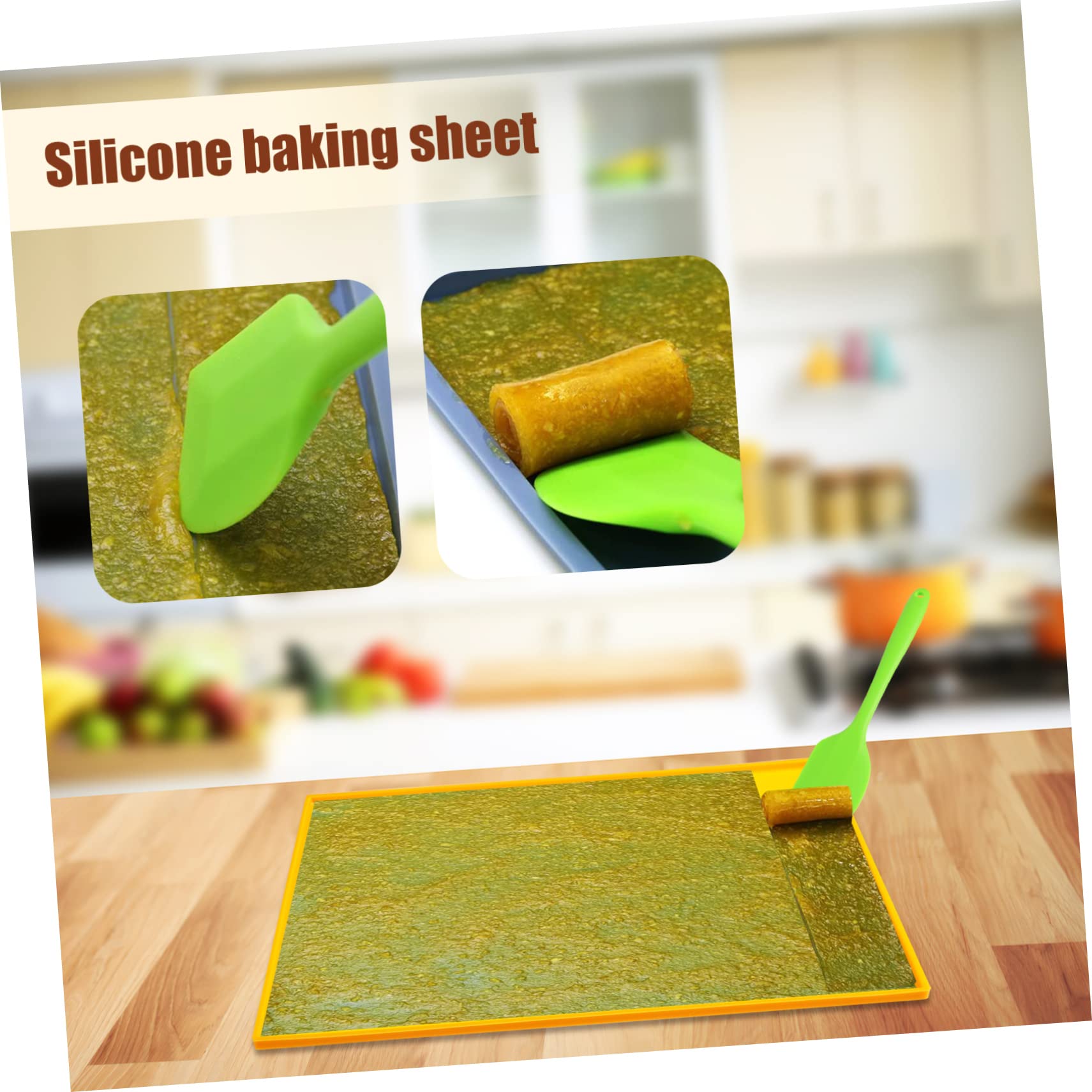 IMIKEYA Silikon-backmatte für Backofen Antihaft-backblech Wiederverwendbare Silikon-backform mit Erhöhtem Rand Temperaturbeständig von C bis C Leicht zu Reinigen