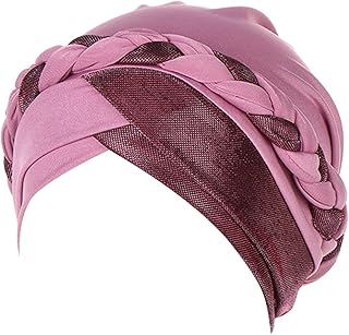 EVy149 - Pañuelo musulmán a rayas de color liso para mujer