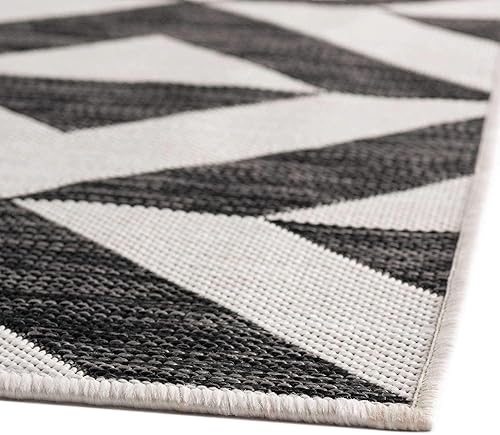 Vista 21 de Unique Loom Unique Loom Outdoor Collection - Alfombra de área - Napa (3 pies 3 pies, redonda, amarillo y aguamarina/amarillo)