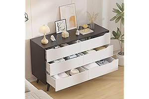 Sophisticated Black and White Dresser: Elevate Your Bedroom's Style