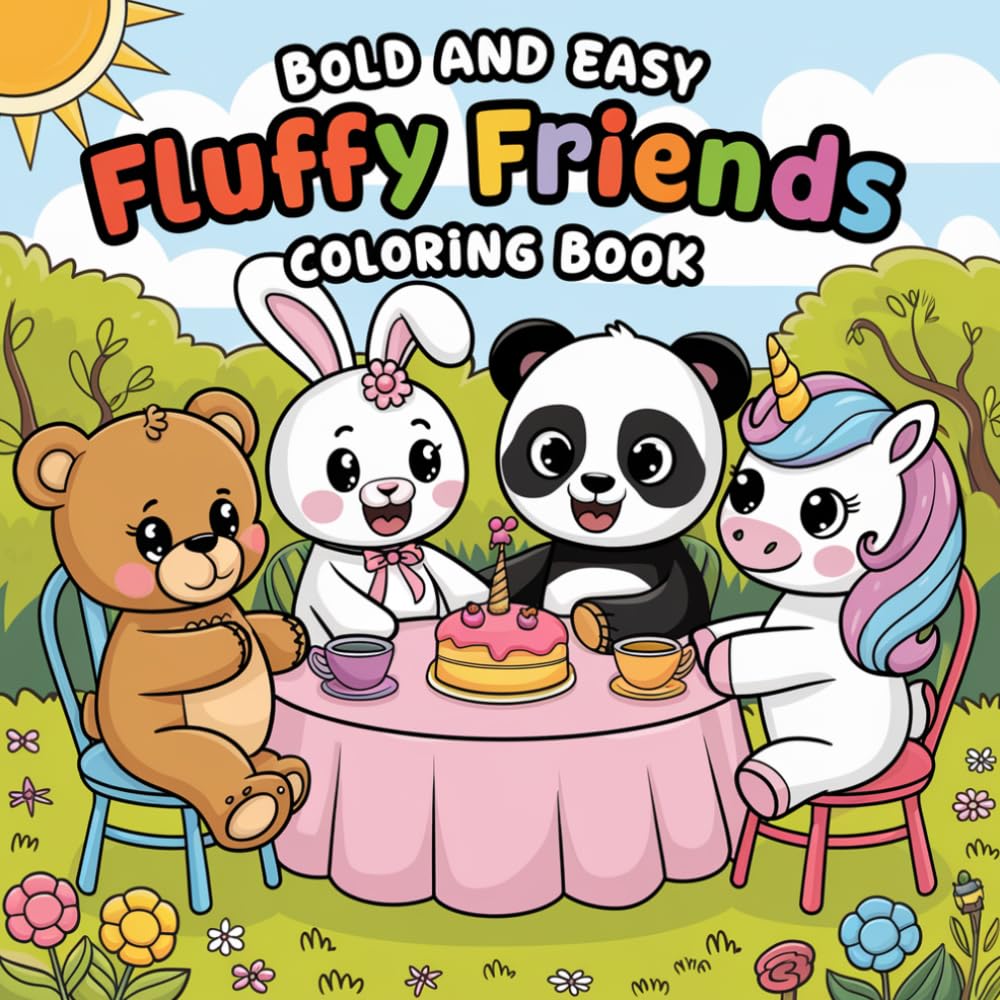 Fluffy Friends Coloring Book for Adults and Teens: Adorable Hygge-Inspired Coloring Pages Featuring Fluffy Animal Friends Simple Designs, and Cozy Scenes for Mindful Coloring Fun
