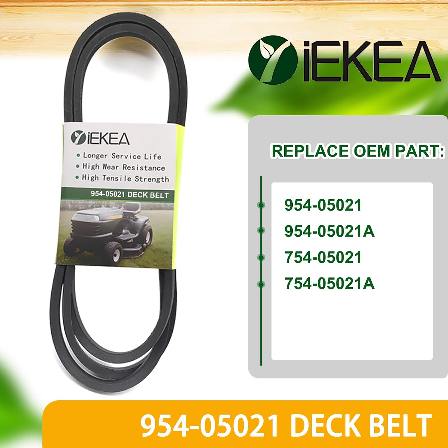 954-05021 42 inch Mower Deck Belt (1/2" x 100") for MTD Cub Cadet XT1-LT42 XT2-LX42 Lawn Mower with 42" Deck Replaces 954-05021A 754-05021 754-05021A