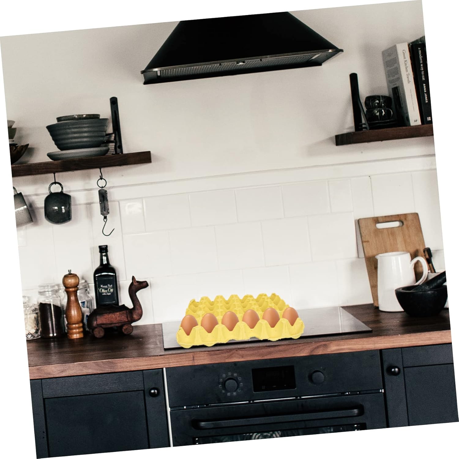 Cabilock 30-Piece Stackable Paper Pulp Egg Holders Convenient Egg Storage Trays for Kitchen and Restaurant Use Organizers