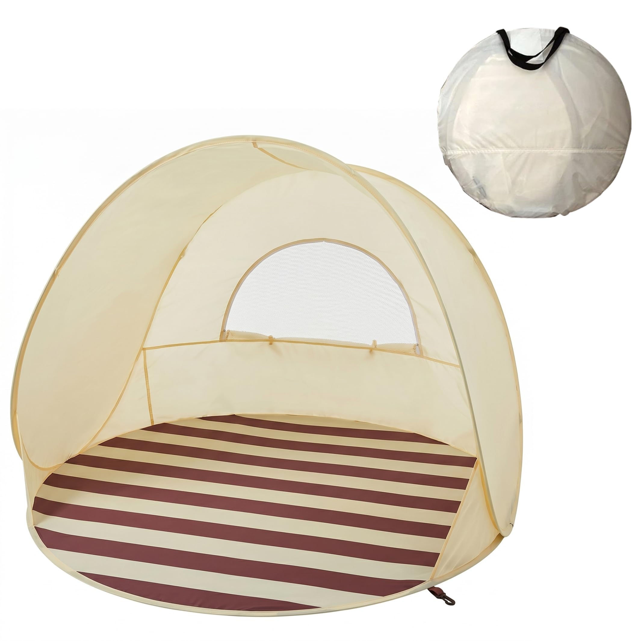 Tienda de Playa para bebés Tienda de Playa emergente instantánea con Accesorios 2-3 Personas Anti UV ventilado y Parasol portátil para Exteriores..