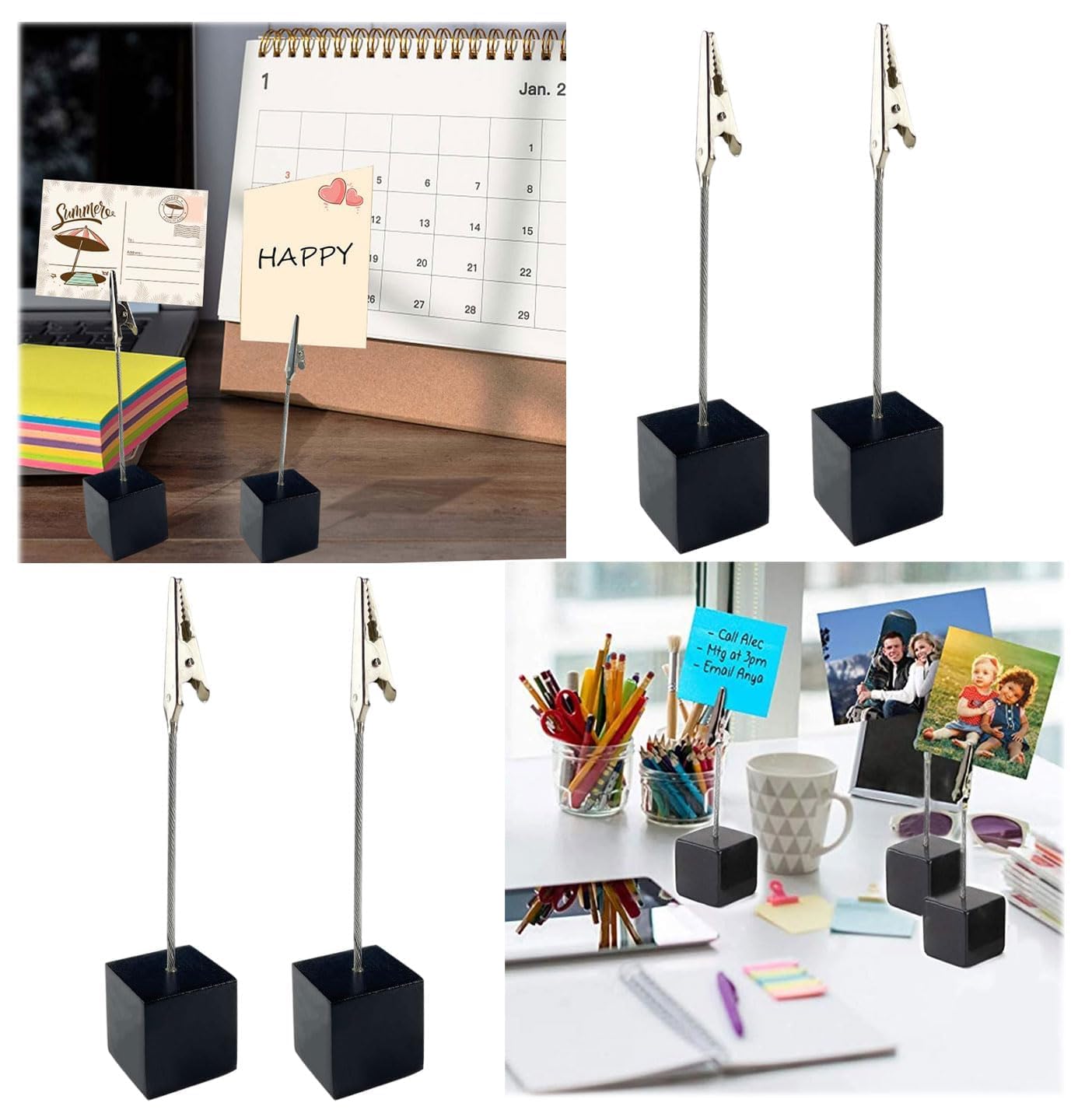 Porta Segnaposto E Foto Con Clip | 22 Pezzi In Legno E Metallo | Per Ufficio, Matrimoni E Decorazioni Casa - Foto 9