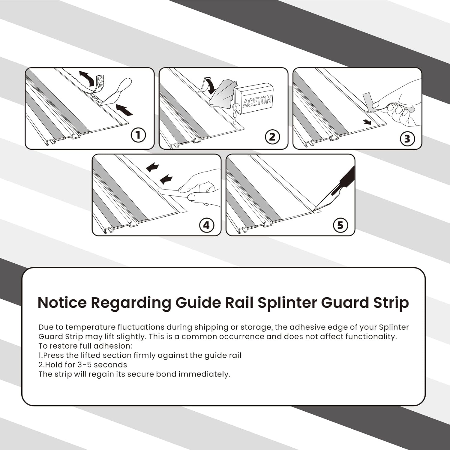 118"Splinter Guard Replacement Strip for Makita 194419-4 Rails Tape Accessories,Compatible with Milwaukee Track Saw Guide,Black 2PK