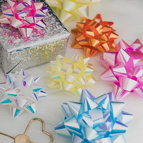 Vista 20 de WRAPAHOLIC Surtido de lazos de regalo azules (24 lazos) para cumpleaños, bodas, Navidad, baby shower, despedidas de soltera