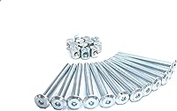 Vista 1 de FGen 12 piezas accesorios para cuna M6 tuerca de perno M6 x 2.362 in estantería de cabeza reclinable tornillo tuerca de martillo