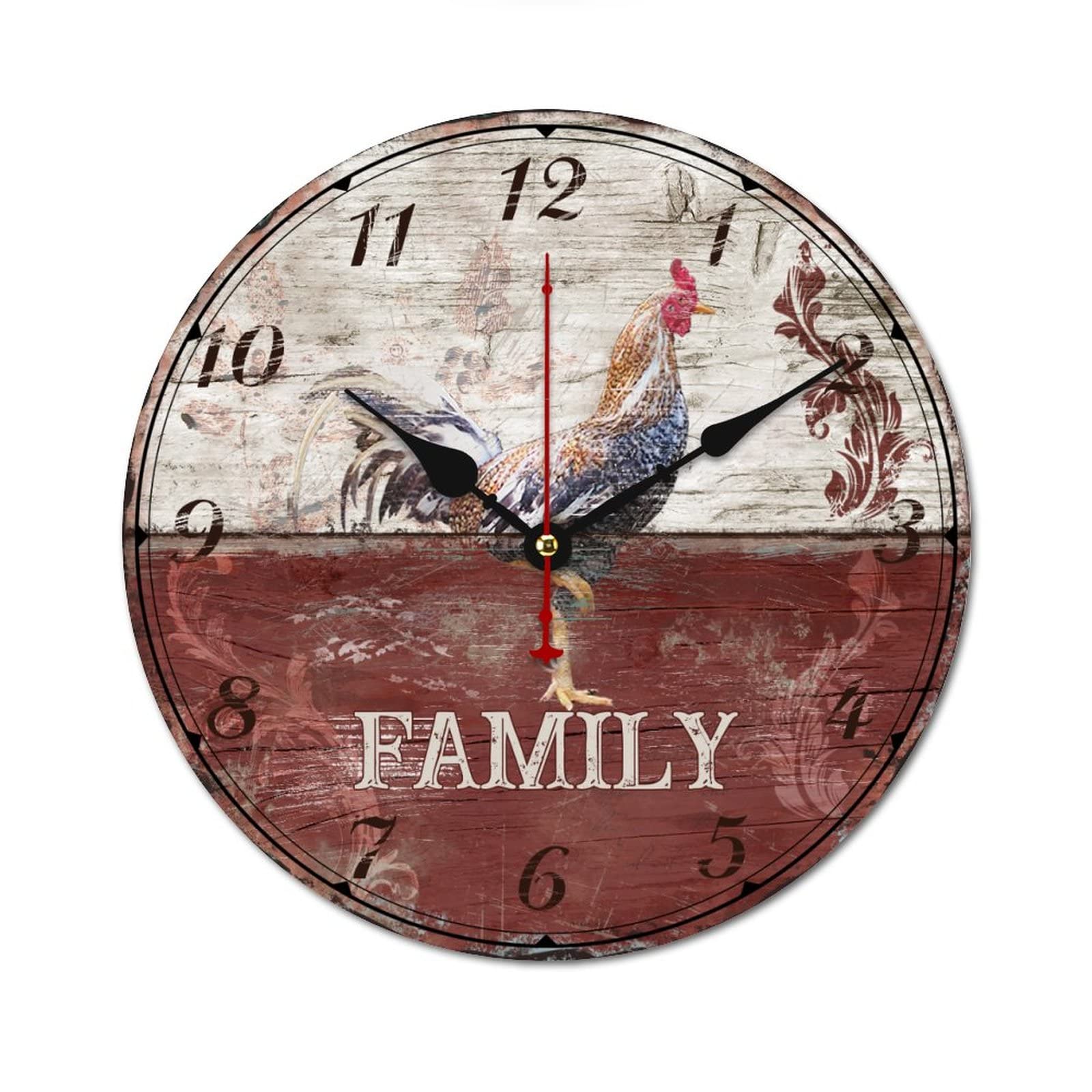 Horloge murale en bois de coq, le cadeau rustique idéal pour gâter les passionnés de nature.